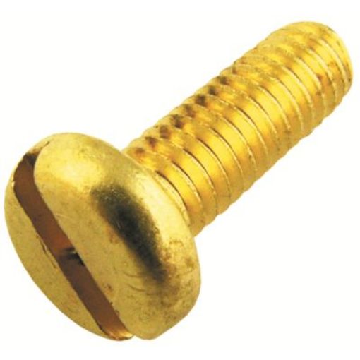 Picture of Olympic Fixings M4 X 40 Panhead Slot Machine Screws Brass 100 Pcs