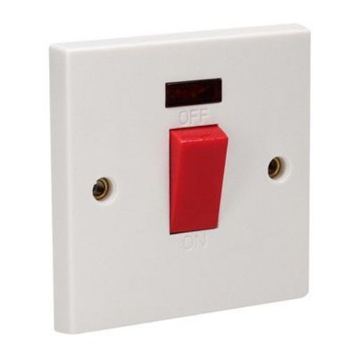 Picture of CED Cooker Switch 45a Double Pole+ Neon