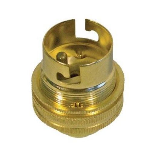 Picture of CED 1/2" Threaded Brass Lampholder Bc(b22) - (gp018) Bc12rt