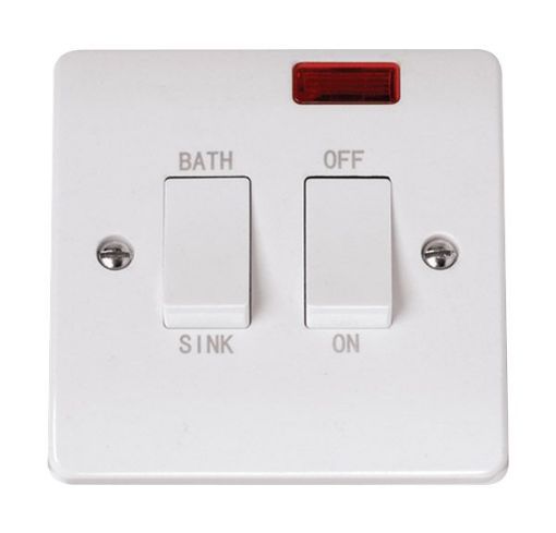 Picture of Click CCA024 Switch Double Pole Sink 20A White
