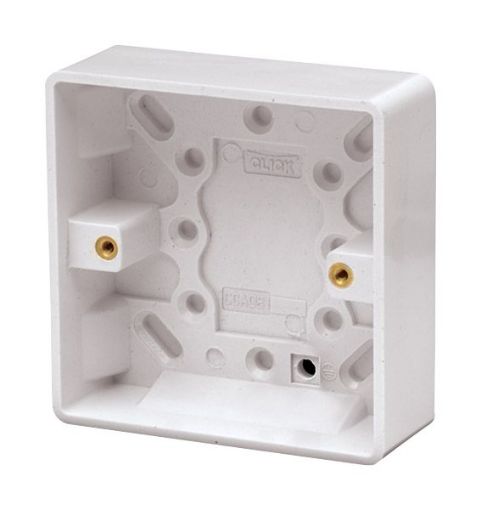 Picture of Click CCA081 Pattress 1 Gang 25mm White