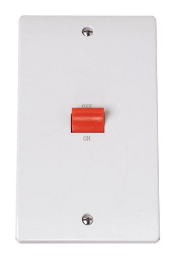 Picture of Click CCA202 Cooker Switch 2 Gang 45A White