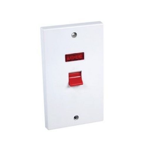 Picture of CED Cooker Switch 45amp Double Pole with Neon (tall)