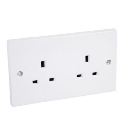 Picture of CED Unswitched Socket 2 Gang 13amp