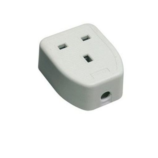 Picture of CED Trailing Socket 1 Gang Rubber White To Bs1363 Pt2