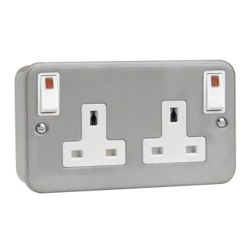 Picture of Click CL1840 Socket 2 Gang Double Pole Switched 13A