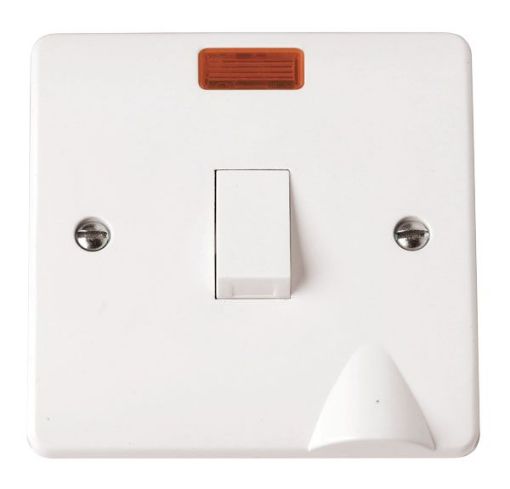 Picture of Click CMA023 Switch Double Pole Neon and Flex Outlet 20A White