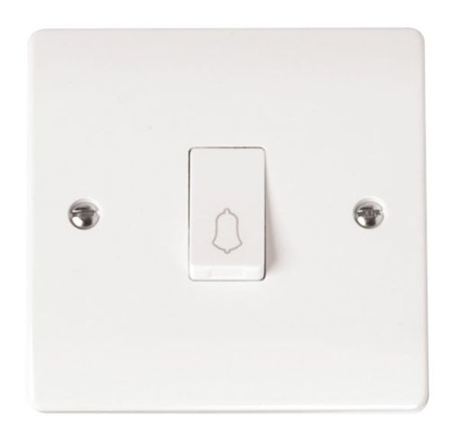 Picture of Click CMA027 Plateswitch 1 Gang BELL 10A White