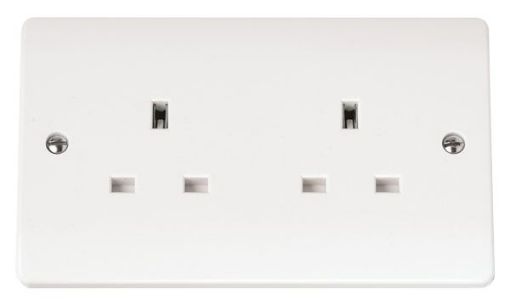 Picture of Click CMA032 Socket 2 Gang 13A White