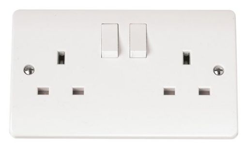 Picture of Click CMA036 Socket 2 Gang Switched 13A White