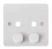 Picture of Click CMA146PL 2 Gang Single Dimmer Plate and Knob