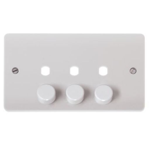 Picture of Click CMA147PL 3G Double Dimmer Plate and Knob