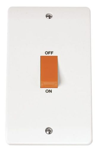 Picture of Click CMA202 Cooker Switch 2 Gang 45A White