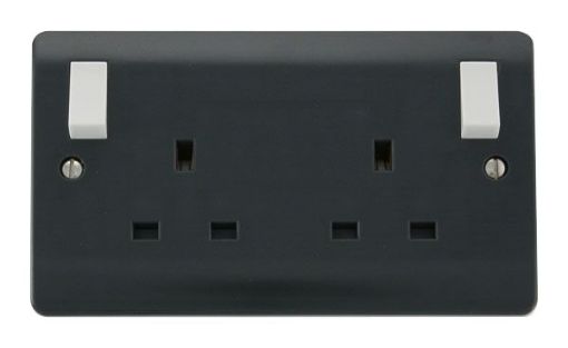 Picture of Click CMA836AG Switched Socket 2 Gang Double Pole 13A