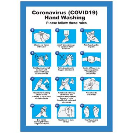 Picture of Deligo CVHWB HAND WASHING Poster A4 Blue
