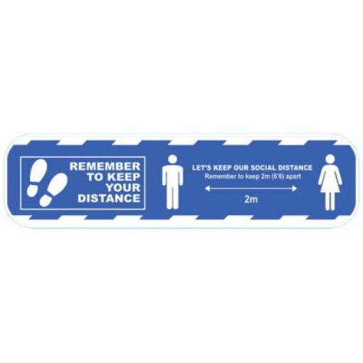 Picture of Deligo CVSDB SOCIAL DISTANCE Sticker Blue