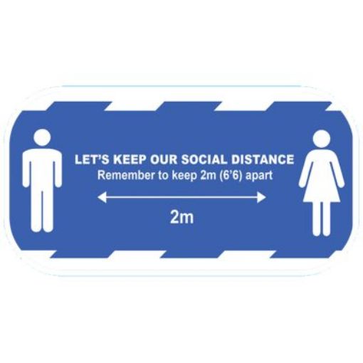 Picture of Deligo CVSDSB SOCIAL DISTANCE Sticker Blue