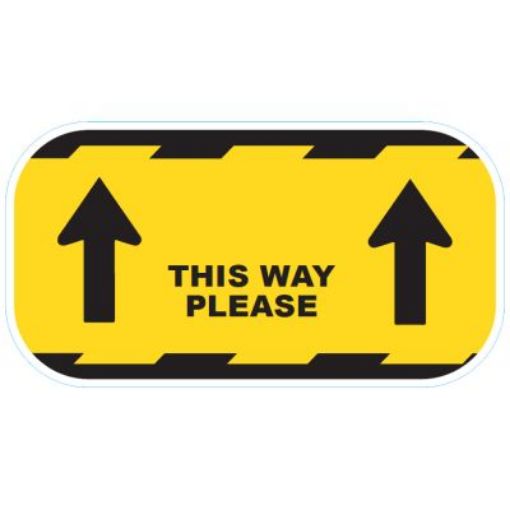 Picture of Deligo CVTWY THIS WAY Flr Sticker Yellow