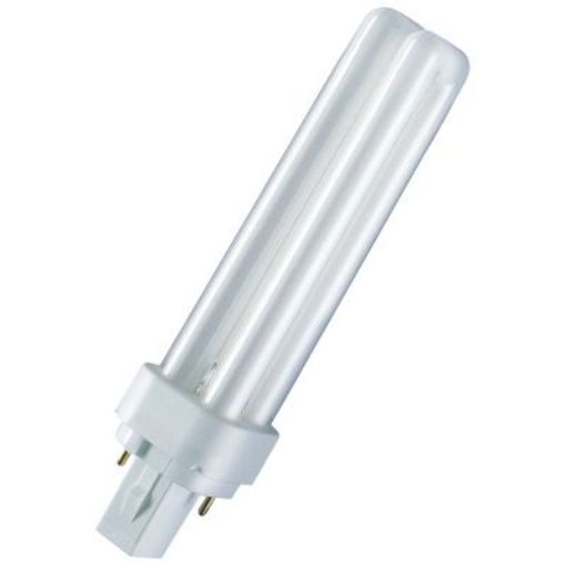 Picture of PLC 18w 2 Pin Osram Cool White/840 Compact Fluorescent Light Bulb - DD18840