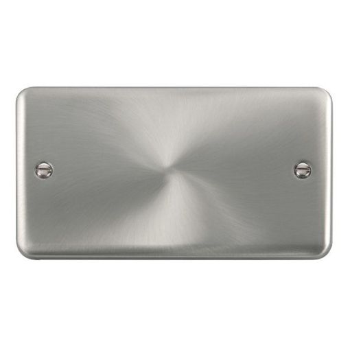 Picture of Click DPSC061 Blanking Plate 2 Gang Satin Chrome
