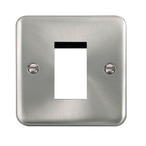 Picture of Click DPSC310 Frontplate 1 Gang 1Module Satin Chrome