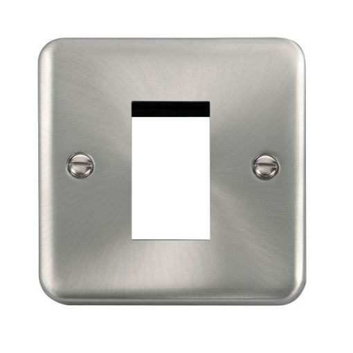 Picture of Click DPSC310 Frontplate 1 Gang 1Module Satin Chrome