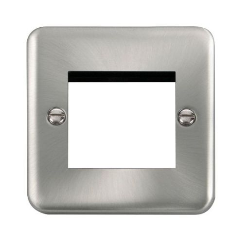 Picture of Click DPSC311 Frontplate 1 Gang 2Module Satin Chrome
