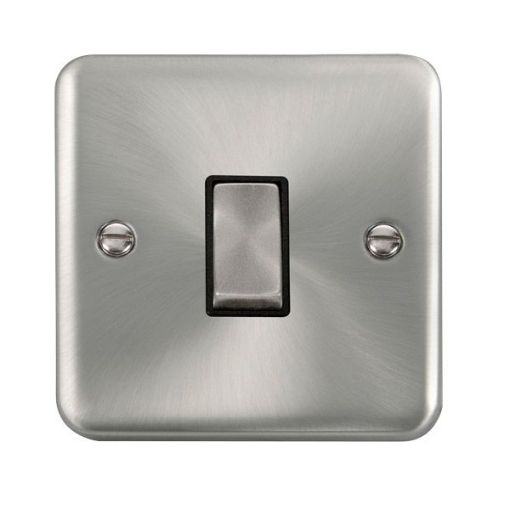 Picture of Click DPSC411BK Plateswitch 1 Gang 2W 10A Satin Chrome