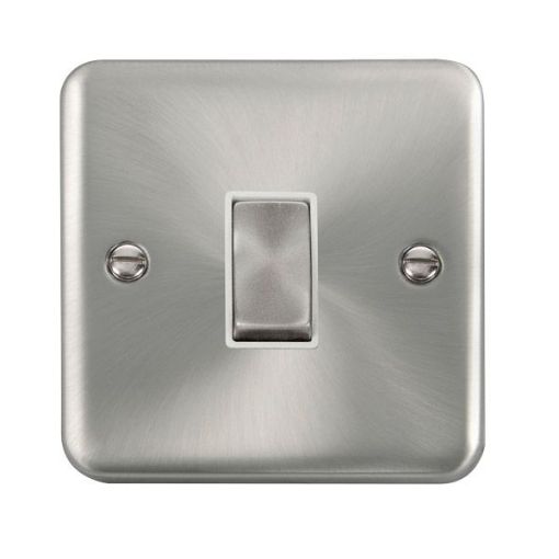 Picture of Click DPSC411WH Plateswitch 1 Gang 2W 10A Satin Chrome