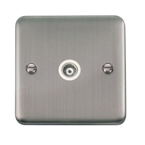 Picture of Click DPSS158WH Socket CoAx Single Stainless Steel