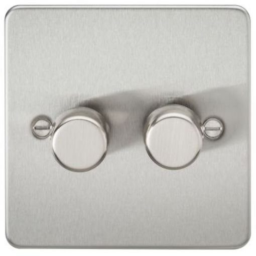 Picture of Knightsbridge FP2182BC Dim/Sw 2G 10-200W Brushed Chrome