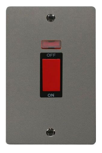 Picture of Click FPBN203BK Cooker Switch 2 Gang Neon 45A