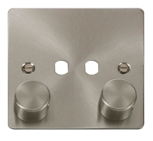 Picture of Click FPBS152PL 2 Gang Single Dimmer Plate and Knob