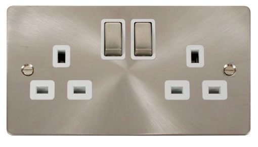 Picture of Click FPBS536WH Socket 2 Gang Double Pole Switched 13A