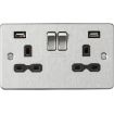Picture of Knightsbridge FPR9224BC 2G Switched Socket 2x USB 13A