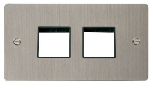 Picture of Click FPSS404BK Frontplate 2 Gang 4Aperture