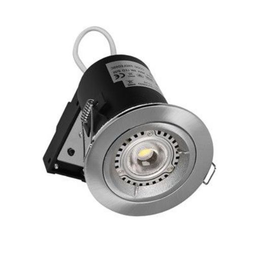 Picture of Meridian 5w LED SMD GU10 Fire Rated Downlight Satin Chrome (330lm)