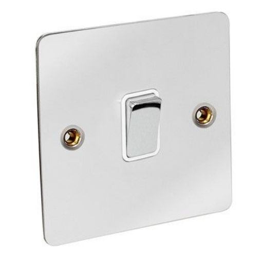 Picture of CED 10amp Intermediate Switch Chrome White Inserts