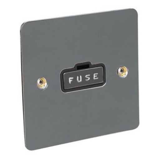 Picture of CED 13amp Fused Connection Unit Black Nickel Black Inserts