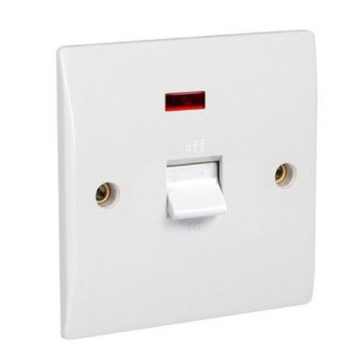 Picture of CED 45amp Double Pole Switch Single Plate with Neon