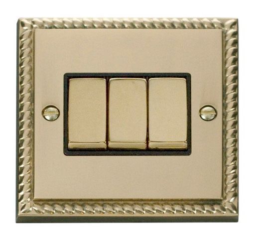 Picture of Click GCBR413BK Plateswitch 3G 2W 10A Georgian Style