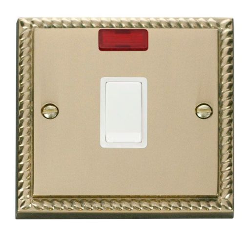 Picture of Click GCBR623WH Switch Double Pole Neon 20A Georgian Style