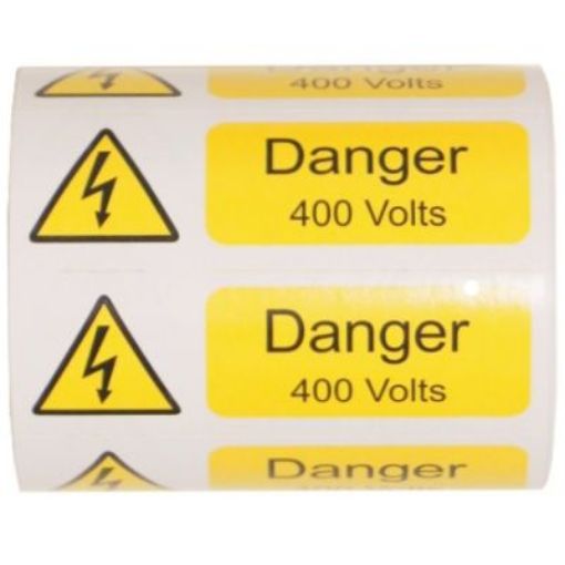Picture of Ind Signs IS28100R Danger 400V Lable Pk250
