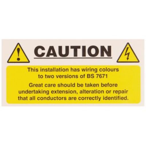 Picture of Industrial Signs Mixed Cable Notice Self Adhesive Vinyl | IS5810Sa