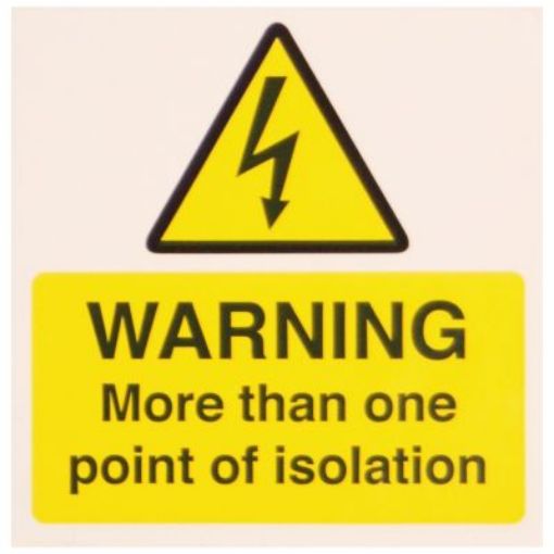 Picture of Industrial Signs Warning More Than One Point Of Isolation Self Adhesive Vinyl | IS6810Sa