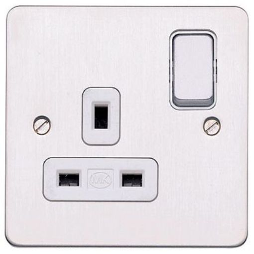 Picture of MK K14357BSSW Socket 1G Dual Earth 13A