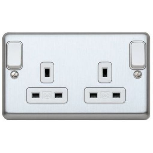 Picture of MK K2947BSS Socket 2G Dual Earth 13A