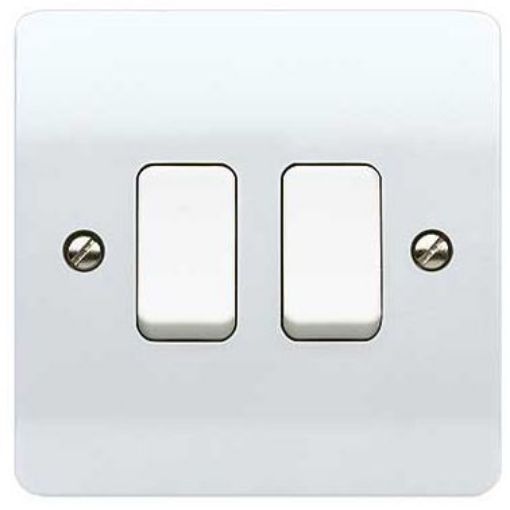 Picture of MK K4872WHI Switch 2 Gang 2 Way SP 10A