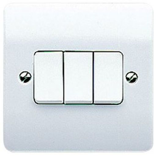 Picture of MK K4873WHI Switch 3 Gang 2 Way SP 10A