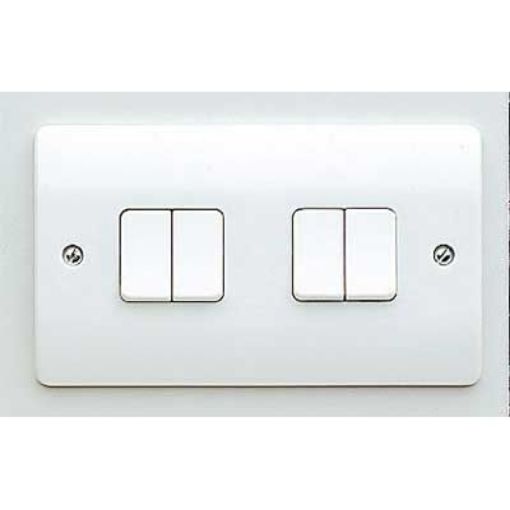 Picture of MK K4874WHI Switch 4 Gang 2 Way SP 10A